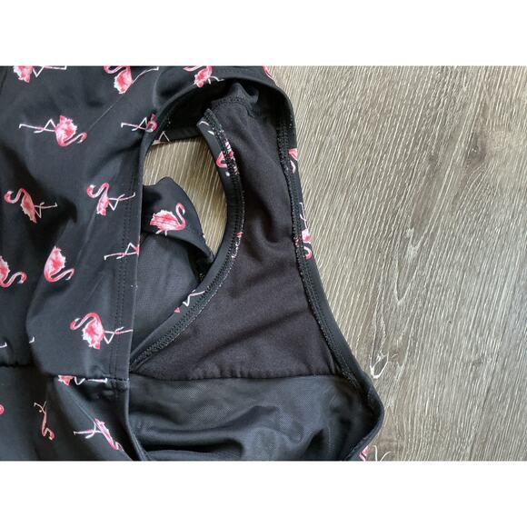 Swim by Cacique Flamingo Black High‎ Waist Bottoms Size 18 - Picture 2 of 6